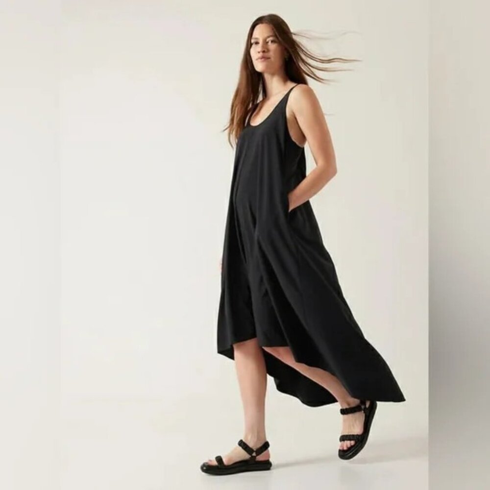 Athleta Black Flowing Tank Dress